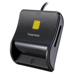 逸盛科技 Esense CR5 報稅 ATM 智慧晶片讀卡機 金融卡 網路ATM 自然人憑證, 黑色, 1個