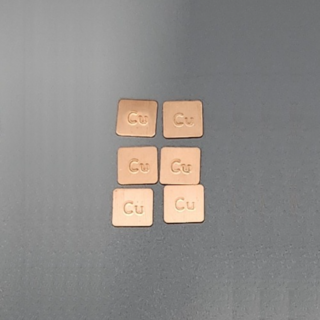 구리조각(1cmx1cmx0.5t) (5개/팩)