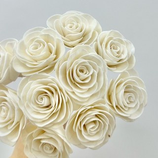 “Be a florist 花藝夢” 高品質索拉 平原玫瑰 索拉 3公分 4公分 6公分(單支) 擴香花 乾燥花 永生花, 雙色復古橘,4公分