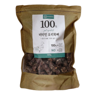 조선강아지 대용량 국산 강아지 수제간식, 비타민 오리목뼈, 500g, 1개