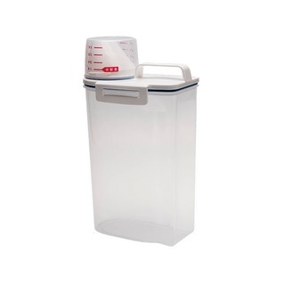 五穀雜糧米罐密封罐(2L)-透明密封儲物罐，防潮保鮮米桶, 1個