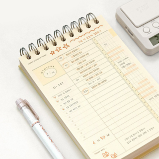 학습 플래너 일일 계획표 스터디 체크리스트 타임테이블, 빈티지 민트