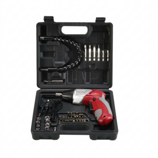 MACE MT-CS4.2VKIT 4.2V USB鋰離子無繩電動螺絲起子套裝, 1個, MACE4.2V 圓孔USB電動起子塑盒