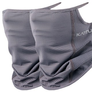 KATTUS 쿨넥워머 2pcs 사계절 귀걸이타입 냉감 스포츠 마스크 자외선 차단 쿨 골크 목토시 바라클라바 멀티 부드러운 착용감, 그레이 2pcs, 2개