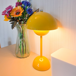 아이엔홈 플라워팟 감성 무드등 조명 LED조명 테이블램프, 옐로우