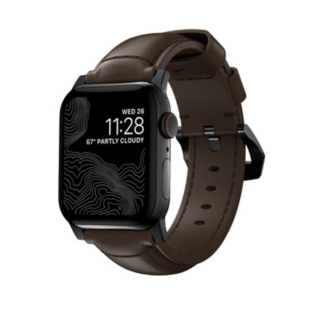 NOMAD 義大利小牛皮錶帶 黑色金屬扣 Apple Watch 適用