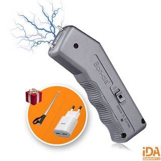 초강력 호신용 전기충격기 치한퇴치 비허가 자기방어 호신무기 여성 호신용품 B2+충전패키지포함, 그레이, 1개