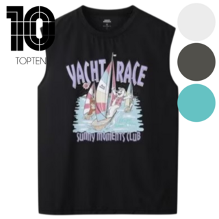 [백화점발송] 탑텐 남성 민소매 프린팅 나시 런닝 물놀이 계곡 바다 해변 마라톤 크로스핏