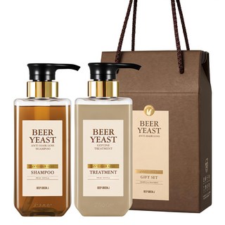 JSOOP 啤酒酵母防落髮洗髮精 + 護髮素禮盒組, 1套