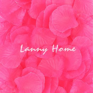 仿真玫瑰花瓣 婚禮會場 生日派對 新房 求婚 花童灑花 浪漫 婚禮佈置, 03 玫紅色, 1個