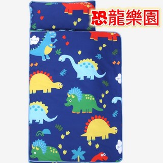 兒童睡袋 幼兒園防踢睡袋 夾棉蓋毯 午睡墊, 1個, 春夏一體便攜式睡袋-恐龍樂園