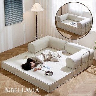 벨라비아 모듈소파베드 접이식 모듈 소파베드 쇼파 침대 소파 소파겸침대 모듈소파 쇼파베드, 벨라 클래식블랙