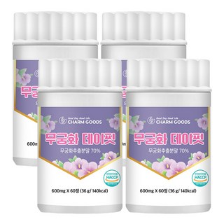 무궁화 데이 핏 무궁화추출물 분말 모로오렌지 히비스커스 함유 HACCP인증, 60정, 4개