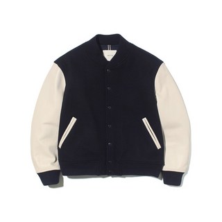 헤지스 남성용 24FW 리얼레더 바시티 점퍼