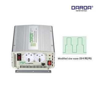 DARDA 다르다 DP-1000AQ 12V차량용인버터 1200W 캠핑 차박 자동차 야외, 1개