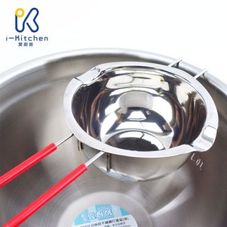 K愛廚房 不鏽鋼 巧克力鍋 隔水溶化鍋 加熱牛奶 起司鍋 隔水鍋 溶蠟鍋 巧克力奶油融化碗 隔水融化碗, 1個, 銀色
