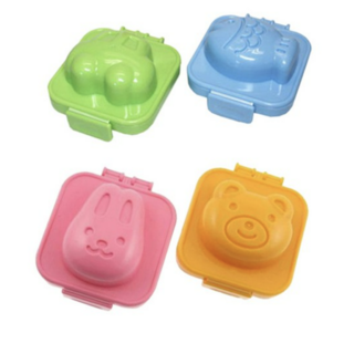 코쿠보 아기자기 계란성형틀 토끼 곰 KK186 + 자동차 물고기 KK187 세트, 2세트