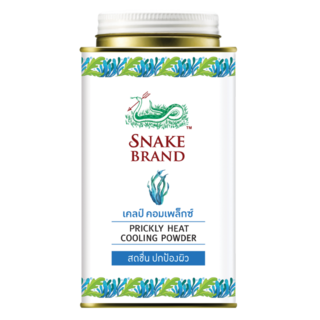 蛇牌爽身粉-活力海洋，清爽控油，舒緩肌膚不適，全家適用, 140g, 1個