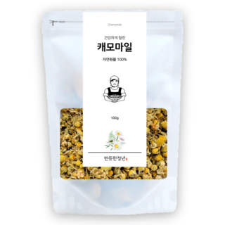 반듯한청년 캐모마일 원물티 허브 꽃 차 리필팩, 100g, 1개입, 1개