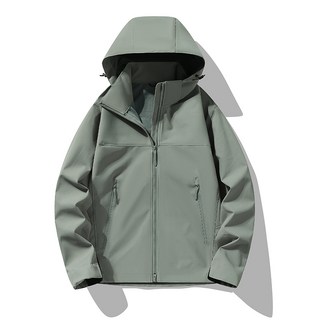 可拆卸帽防風夾克 - 男女款防水透氣長款運動外套