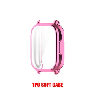 샤오미 레드미 워치 5 용 풀 커버 스크린 보호대 케이스 액티브 라이트 강화 유리 방지 필름 범퍼, 02 ForRedmiWatch5, 02 Pink TPU