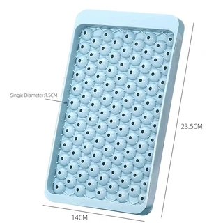 플라스틱 아이스 큐브 트레이 원형 아이스볼 금형 차가운 음료용 작은 얼음 커피 주스 쿨러 104 홀, 104 Holes Round, 1개