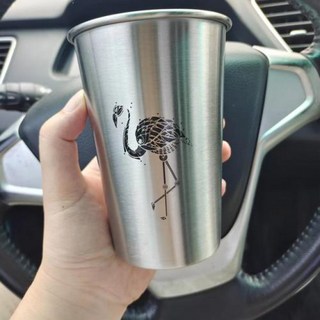 북유럽 인스타그램 산업 스타일 304 스테인레스 스틸 스프레이 페인트 맥주 컵 냉수 음료 컵 가정용 사무실 가글 컵, 7)D, 1개