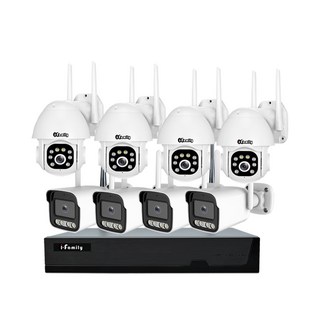 i-Family 無線監控套裝 遠程監控 防水設計 高畫質鏡頭 簡易安裝, 1套, IF-802