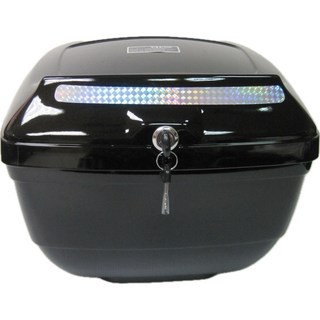 新北新莊箱架屋 風型B2漢堡箱 機車後行李箱 後置物箱 大容量 耐用材質, 黑色