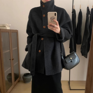 하프코트 울100 핸드메이드 숏 코트 1112