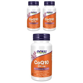 NOW Foods CoQ10 200mg素食膠囊, 60顆, 3罐