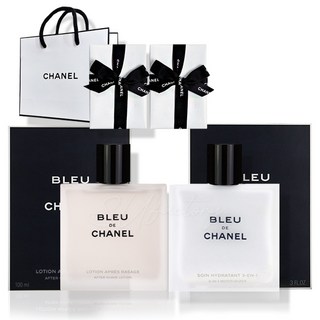 샤넬 블루 드 샤넬 애프터 쉐이브 스킨 100ml 로션 90ml (2종 세트) 백화점 선물포장, 1개