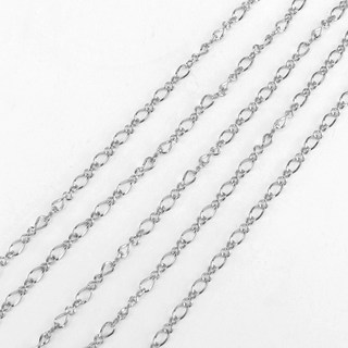 YL17醫療鋼散鏈NK鏈3:1 (一份50cm) DIY飾品配件，低敏親膚，打造個性化風格，簡約時尚，輕鬆搭配墜飾。, 1#鋼色（一份50cm）, 1個