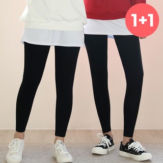 (2장) 빅사이즈 F~7XL 키별맞춤 면스판 레깅스 데일리 사계절 8/10부 쫄바지 아담 베이직 여성 밴딩 실내복 운동 1+1
