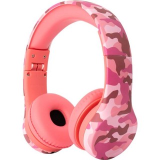 스너그 플레이 유아용 볼륨 제한이 있는 키즈 헤드폰 남 여 몬스터 트럭, Pink Camo, 1개