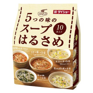 DAISHO 大逸昌 5種口味綜合速食冬粉組 擔擔+泡菜+裙帶菜+雞蛋湯+什錦口味 10包入, 1袋