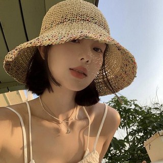 핑크마카롱 얼굴소멸 왕골 밀짚모자