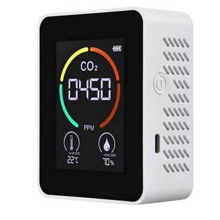 台灣24H現貨 二氧化碳濃度偵測器 CO2 空氣監測儀 溫度計 濕度計, 1個