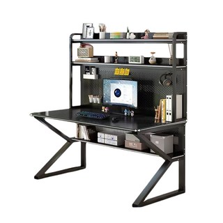 철제 코너책상 타공판책상 올인원책상 게이밍 컴퓨터 책상 사무실책상, 블랙