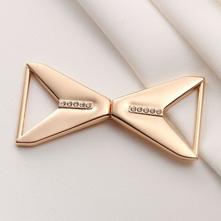 金屬子母對扣 鑲鑽三角形裝飾五金配件釦子, 金色,內徑2.5cm, 1個
