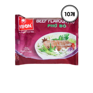 비폰 인스턴트 비프향 쌀국수, 60g, 10개