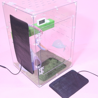 파충류 전기장판 도마뱀 필름히터 온열 패드 매트, 블랙 대(33*18cm)