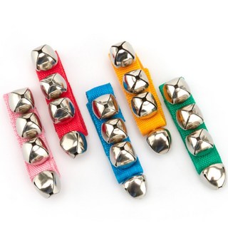 손목 딸랑이 팔찌 방울이 달려있는 어린이집 율동 교구 유치원 놀이용 음악 악기놀이 교구 숨바꼭질 소품, 5개세트, 1세트