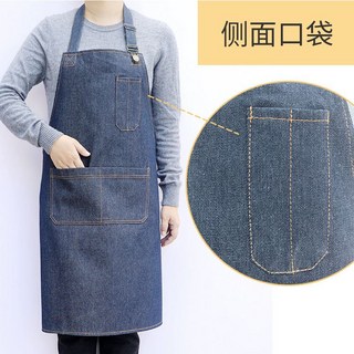 百貨大倉 牛仔圍裙 牛仔布 韓版時尚成人男女工作服 加厚耐磨電焊工勞保帆布圍裙, 圍裙筆袋掛扣款-1條【體驗裝】, 1個