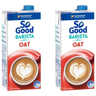 So Good 咖啡師燕麥奶, 質地濃厚 穀物香氣, 全素可食 無糖無膽固醇, 1L, 2瓶