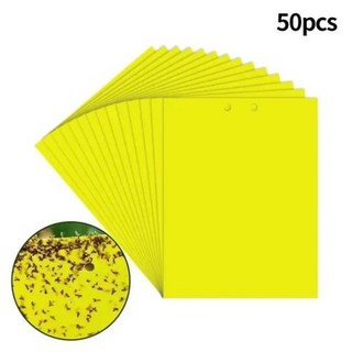 노란색 스티커 트랩 곤충 접착제 스티커 보드 양면 다중 비행 곤충 캐처 온실 해충 방제 5 개 30 개 50 개, 50pcs