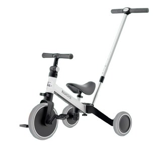 加利寶貝 Kiwicool 四合一多功能滑步車 兒童三輪車 平衡車 學步車 兒童滑步車 大車推桿款, 白色升級版推桿款, 1個