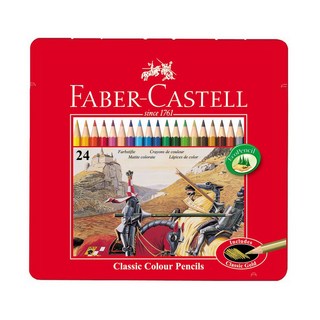 德國 Faber-Castell 輝柏 115845 油性彩色鉛筆 (鐵盒) (24色), 1個