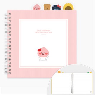 카카오프렌즈 리틀프렌즈 PP 인덱스 스프링노트 / 신학기 새학기 입학선물 초등노트 다이어리 스터디플래너 노트 독서록 공책 스프링제본 스프링노트 산모수첩 연습장, 어피치