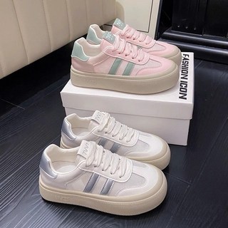 厚底網面透氣德訓小白鞋2025新款夏季百搭休閒運動網紅校園